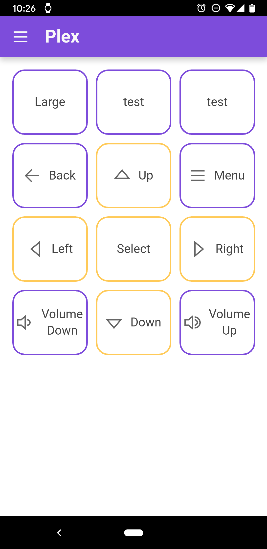 Screenshot of the remote app prototype